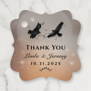 Halloween Ravens Wedding Thank You Favour Tags