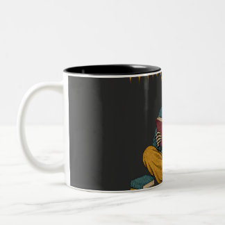 Halloween Reading Book Lover Two-Tone Coffee Mug