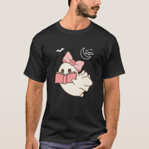 Halloween Reading Ghost Books Lovers For Men Women T-Shirt