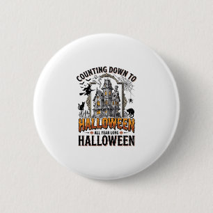 Halloween Ready Shirt Vintage Haunted House Fall G 6 Cm Round Badge