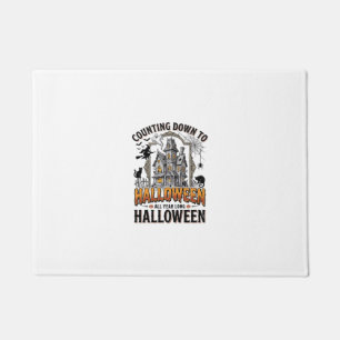 Halloween Ready Shirt Vintage Haunted House Fall G Doormat