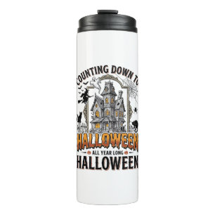 Halloween Ready Shirt Vintage Haunted House Fall G Thermal Tumbler