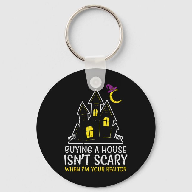 Halloween Realtor Buying House Isnt Scary Costume  Key Ring (Front)