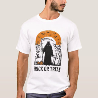 Halloween Reaper Trick Or Treat Vintage Spooky_1 T-Shirt