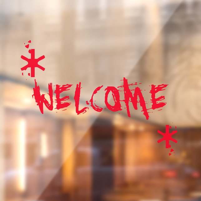 Halloween red blood welcome custom text decor (Sheet 2)