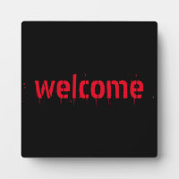 Halloween red bloody scary Welcome decorations