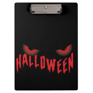 Halloween Red Scary Eyes Clipboard