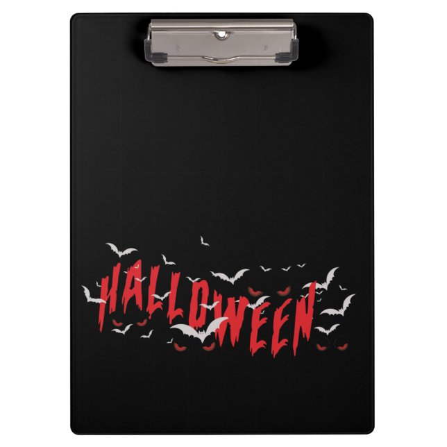 Halloween Red Scary Eyes Clipboard (Front)
