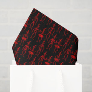 Halloween Red Skeleton Tissue Paper