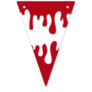 Halloween Red White Spooky Blood Pattern Bunting