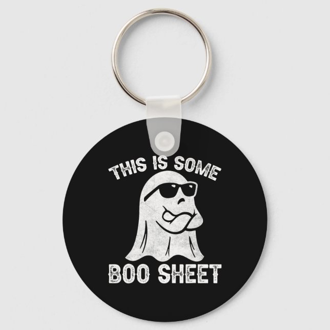 Halloween Retro Boo Ghost This Is Some Boo Sheet  Key Ring (Front)