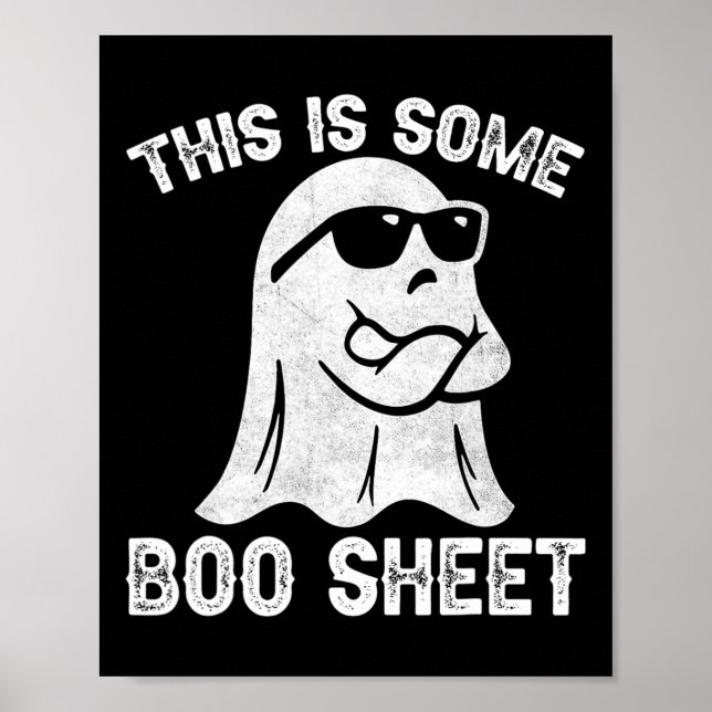 Halloween Retro Boo Ghost This Is Some Boo Sheet  Poster (Front)