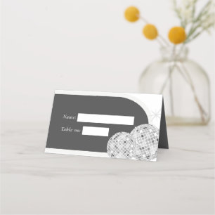 Halloween Retro Disco Spiders & Disco Ball Wedding Place Card