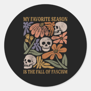 Halloween Retro My Favorite Season Is The Fall Of  Classic Round Sticker