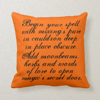 Halloween,reversible, pillow, original,poem,text cushion