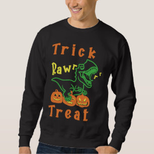 Halloween rex pumpkin dinosaur trick rawr treat sweatshirt