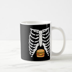 Halloween Rib Cage Cheeseburger Lover Skeleton Fun Coffee Mug
