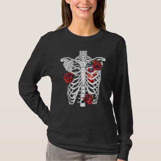 Halloween Rib Cage Skeleton Day Of The Dead T-Shirt