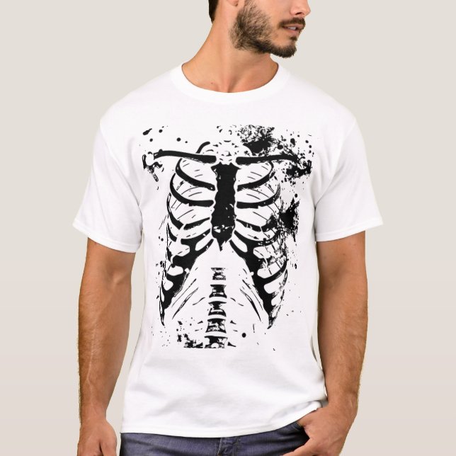 Halloween Rib Cage Tee (Front)