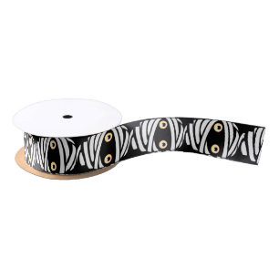 Halloween Ribbon Boo! Halloween Mummy Ribbon Satin Ribbon