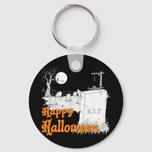 Halloween RIP Key Ring (Front)