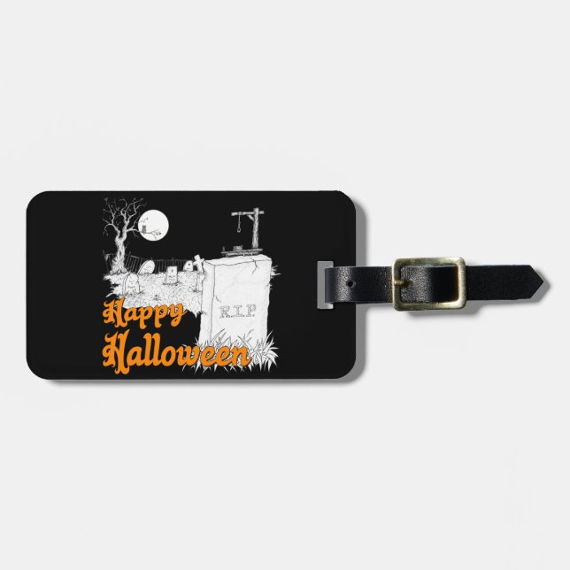 Halloween RIP Luggage Tag (Front Horizontal)