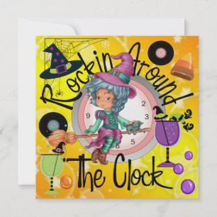 Halloween Rockin' Around the Clock Party - SRF Invitation