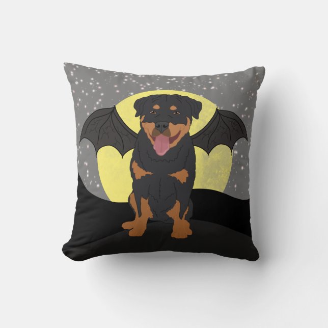 Halloween Rottweiler Cushion (Front)