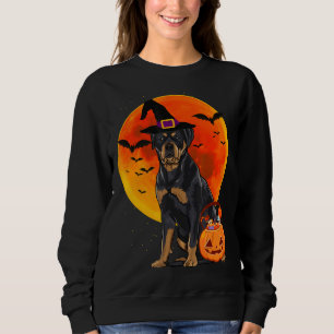 Halloween Rottweiler Jack O Lantern Pumpkin Sweatshirt