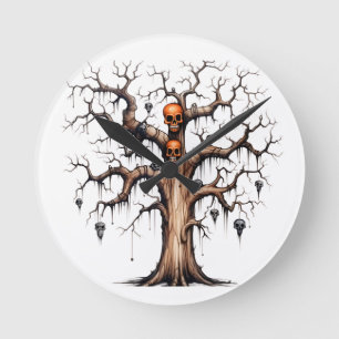 Halloween Round Clock