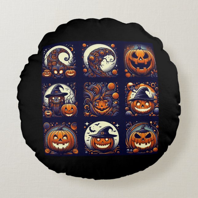Halloween Round Cushion (Front)