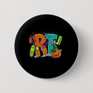 Halloween RT Respiratory Therapist spooky RT pumpk 6 Cm Round Badge