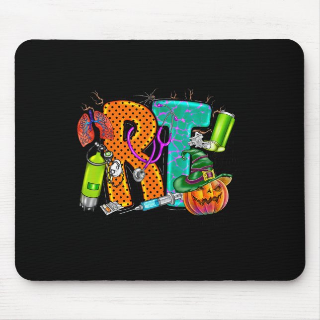 Halloween RT Respiratory Therapist spooky RT pumpk Mouse Pad (Front)