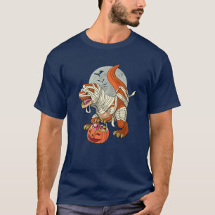 Halloween S For Men Boys Dinosaur T Rex Mummy Pump T-Shirt