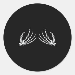 Halloween S Skeleton Hand Funny Costume  Classic Round Sticker