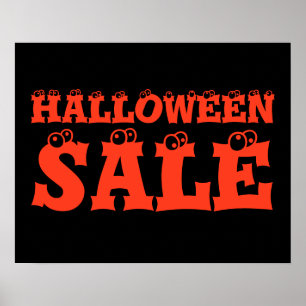 Halloween Sale Sign, Halloween Sale Poster, Retail Poster