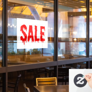 Halloween Sale Sign, Window Decal, Retail Store