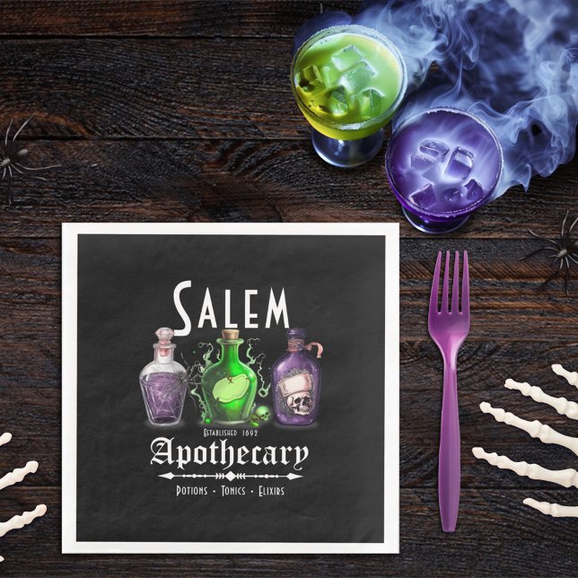 Halloween Salem Apothecary Potions Tonics Elixirs Napkin (Creator Uploaded)