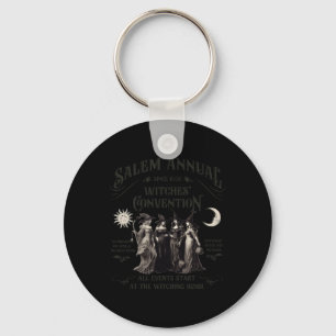 Halloween Salem Witches Convention Witch Party Sin Key Ring