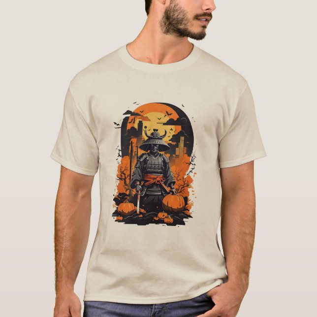 Halloween Samurai | Anime Warrior T-Shirt (Front)