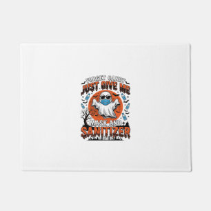 Halloween Sanitizer Funny Ghost Mask Candy_1 Doormat