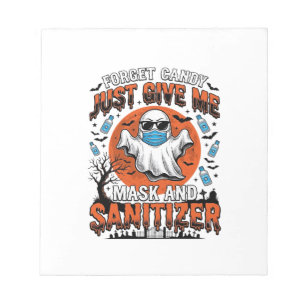 Halloween Sanitizer Funny Ghost Mask Candy_1 Notepad