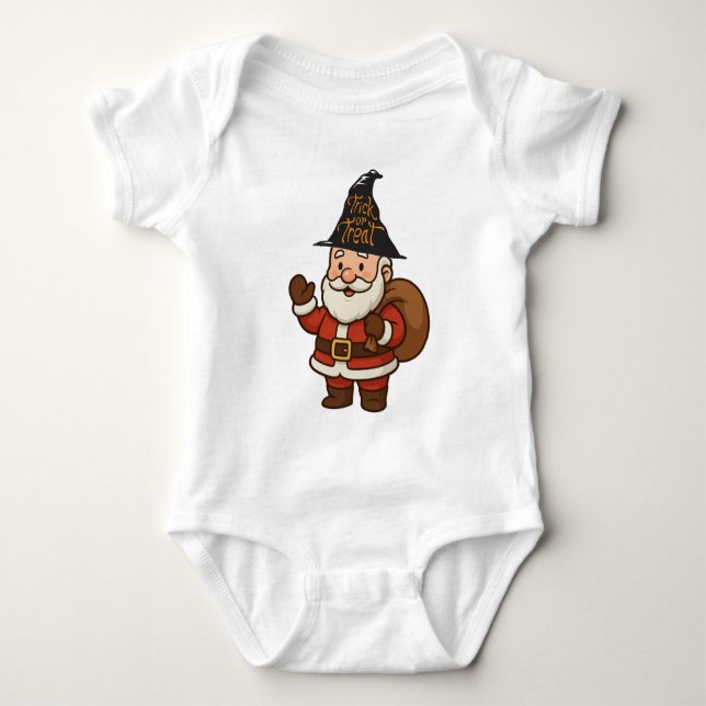 HALLOWEEN  SANTA CLAUS TRICK OR TREAT T-Shirt Baby Bodysuit (Front)