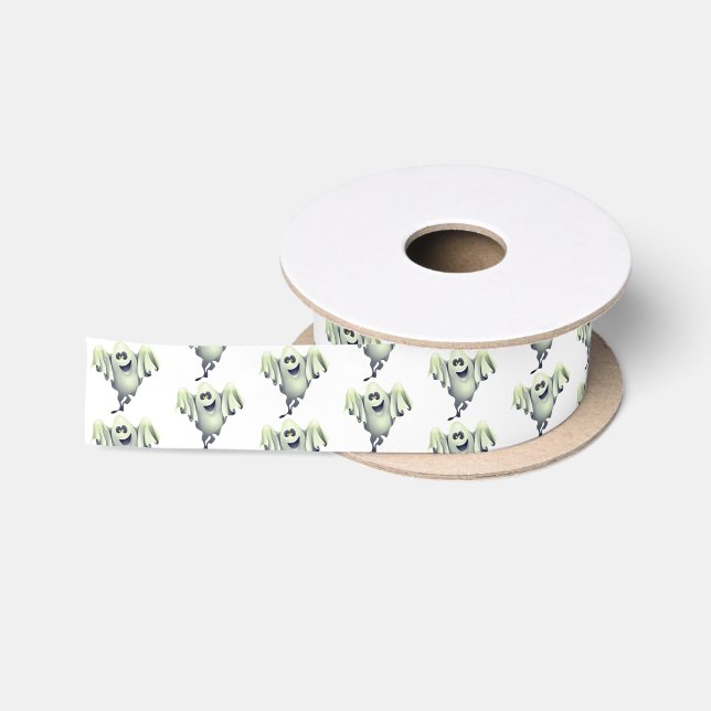 Halloween Satin Ribbon-Ghosts Ribbon (Spool)