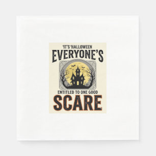 Halloween Scare Everyone Entitled Spooky Vintage_1 Napkin