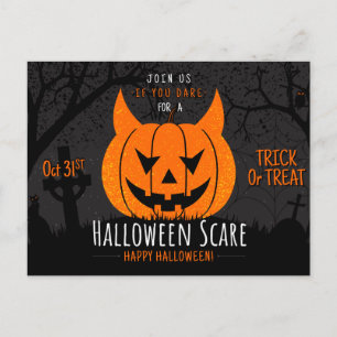 Halloween Scare Invite Postcard