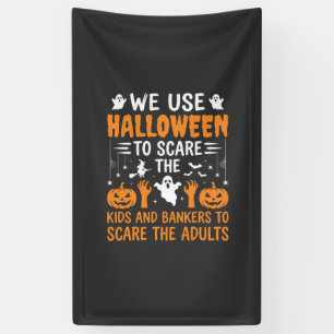 Halloween Scare Kids Bankers Adults Design Banner