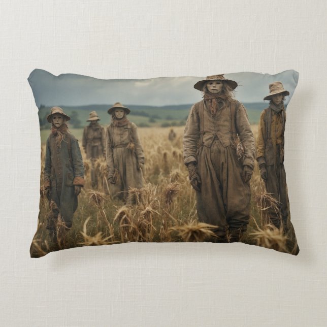 Halloween Scarecrow Accent Pillow (Front)