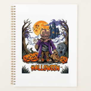 Halloween Scarecrow Candy Sack Pumpkins Haunted Ho Planner