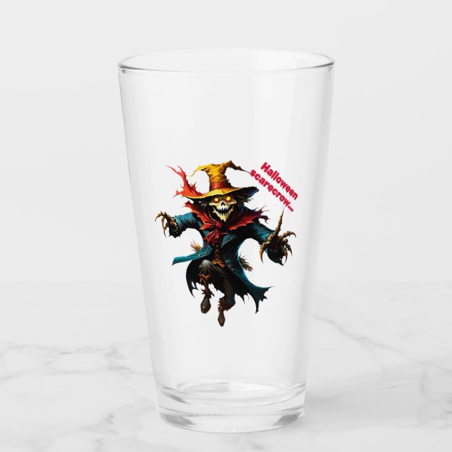 Halloween scarecrow  glass (Front)